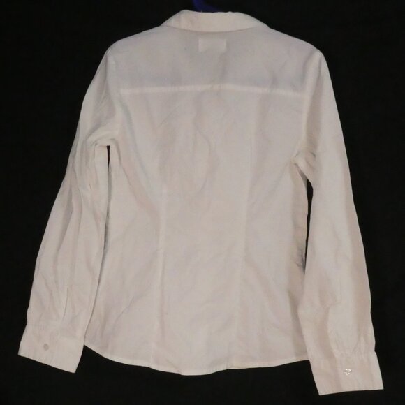 OLD NAVY | medium regular (8) | Solid White Button-Up Dress Shirt | NWT - Picture 3 of 16